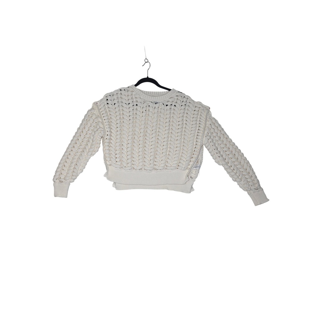 Kahlina Cream Chunky Braided Open Knit Crew Neck Sweater Ws M Stylish
Unique